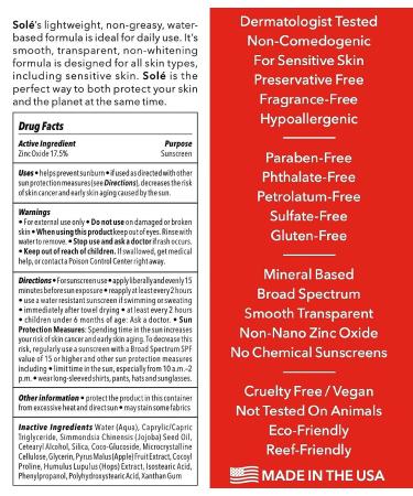 Andrew Lessman Sol Sunscreen SPF 40 - 6 oz. Natural Mineral-Based Zinc Oxide Lotion - Buy Online on GoSupps.com