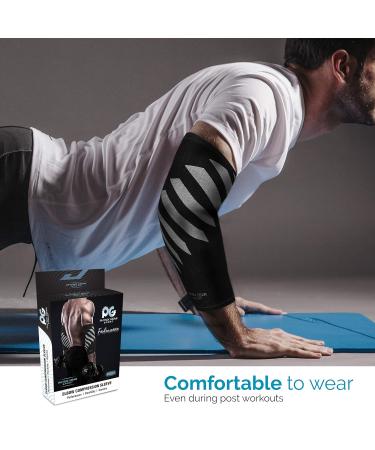 Premium Breathable Elbow Support Sleeve for Men & Women - XL Grey Tennis Elbow & Golfers Elbow Brace for Joint Pain Relief - Ideal for Tendonitis - Single - Buy Online on GoSupps.com