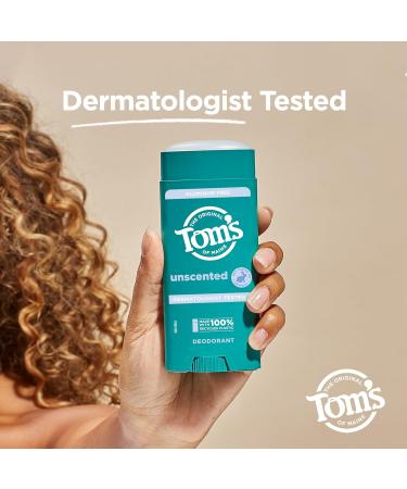 Tom's of Maine Unscented Natural Deodorant for Men & Women - Aluminum Free 2-Pack (3.25 oz Each) - Buy Online - Buy Online on GoSupps.com