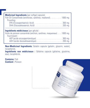 Pure Encapsulations EPA/DHA Essentials - Fish Oil Concentrate Supplement to Support Cardiovascular Health - Premium EPA & DHA Supplement with Omega 3 - 180 Softgel Capsules - Buy Online on GoSupps.com