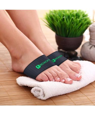 ROXOFIT Copper Arch Compression Support Sleeves - Plantar Fasciitis Pain Relief Bands for Men & Women | Small Size (1 Pair) - Ideal for Standing Walking Running - Green Logo - Buy Online on GoSupps.com
