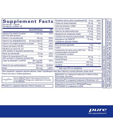 Pure Encapsulations O.N.E. Multivitamin with Antioxidant Complex | 60 Capsules | Supports Vision, Cognitive Function, and Cellular Health - Buy Online on GoSupps.com