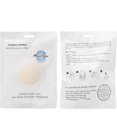 Freed Blue Pre-Moistened Konjac Sponge 2 Pack - Organic, Chemical Free Cleansing and Exfoliation - Assorted Colors - Buy Online on GoSupps.com