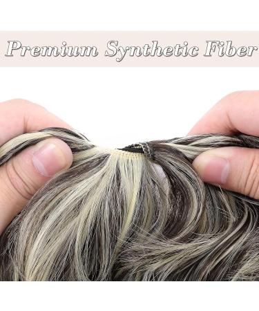Thick Synthetic Hair Bun Extensions - Medium Brown mix Bleach Blonde - 45g | Updo Scrunchies for Women - Buy Online on GoSupps.com