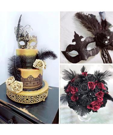 Soarer Black Ostrich Feathers Bulk - 30pcs 8-10 inch for Wedding Party Centerpieces & Home Decor - DIY Crafts (Black) - Buy Online on GoSupps.com