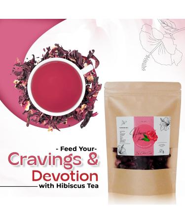Dried Organic Hibiscus Flower Tea by Cocktail Crowd Detox - Ideal for Infusions, Iced Tea, Cocktails, Mocktails & Syrups (65g) - Buy Online on GoSupps.com