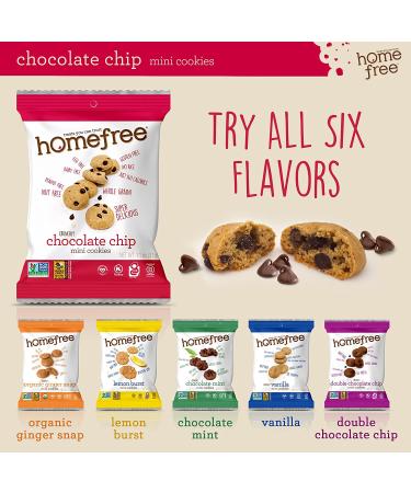 Homefree Mini Chocolate Chip Cookies - Gluten Free, Nut Free, Vegan - 1.1 oz Individually Wrapped Packs (Pack of 10) - Buy Online on GoSupps.com