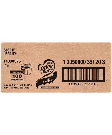 Nestle Coffee mate Original Liquid Creamer Singles - Box of 180 | Non Dairy, No Refrigeration - Buy Online on GoSupps.com