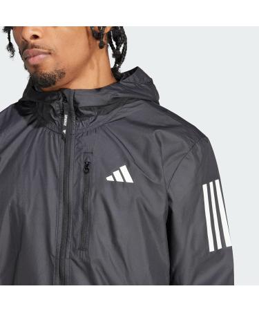 Adidas Men's Own The Run Jacket L Tall - Black/White | International Shipping Available - Buy Online on GoSupps.com