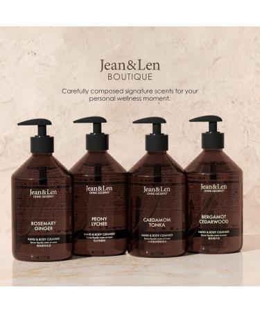 Jean & Len Hand & Body Cleanser - Cardamom & Tonka | Vegan Soap in Minimalist Bottle | 16.91 Fl. Oz. - Fragrant Cleansing Experience - Buy Online on GoSupps.com
