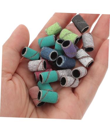 FRCOLOR 1 Box nail polish drill sanding drum sleeves nail polishing kit sanding rings nail drill bits sanding band electric nail drill bits drill sanding band polisher sand circle frosted - Buy Online on GoSupps.com