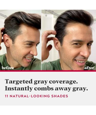 Just For Men Easy Comb-In Color Grey Hair Coloring for Men with Comb Applicator - Dark Brown A-45 (1 Count) - Buy Online on GoSupps.com