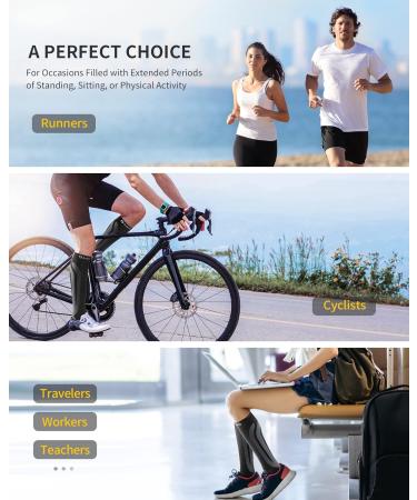 CAMBIVO 3 Pairs Compression Socks for Women and Men(20-30 mmHg) fit for Running Flight Travel Pregnancy Nurses Circulation and Recovery - (Ink Large-X-Large) Ink Large-X-Large - Buy Online on GoSupps.com