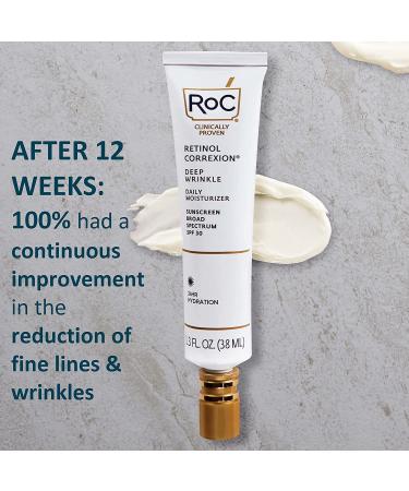 RoC Retinol Correxion Deep Wrinkle Daily Moisturizer SPF 30 - 1.0 fl oz for Anti-Aging & Sun Protection - Buy Online on GoSupps.com