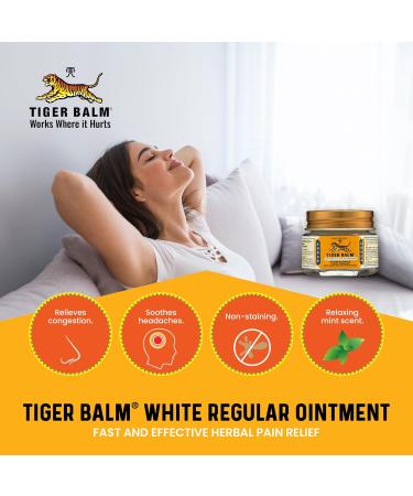 Tiger Balm Pain Relieving Ointment White 18g Relief for Sore Muscles Tiger Balm Ointment - Buy Online on GoSupps.com
