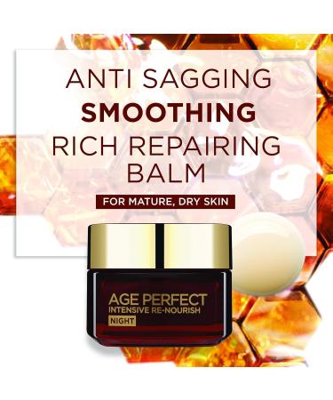 L Or al Paris Age Perfect Intensive Re-Nourish Night Cream 50+ Restores Skin Barrier Function Moisturises and Smooths Skin Manuka Honey and Calcium B5 50ml - Buy Online on GoSupps.com