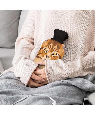 Cartoon Cat Hot Water Bottle with Plush Cover - Hand Warmer for Adults & Kids (26.5x15.3cm) | International Shipping - Buy Online on GoSupps.com