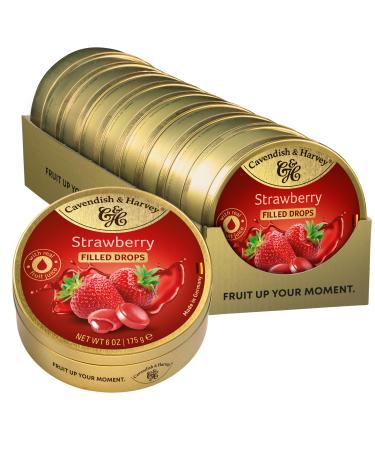 Cavendish & Harvey Cavendish & Harvey Travel Box Strawberry Filled Drops 175g (Pack of 9)