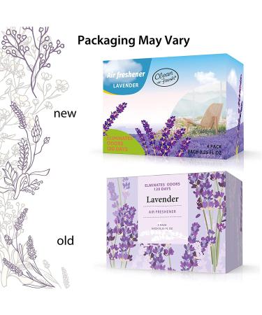 Lavender Essential Oil Air Freshener 4 Pack - Long Lasting Odor Eliminator for Home, Closets, Bathroom - Up to 120 Days - Buy Online on GoSupps.com