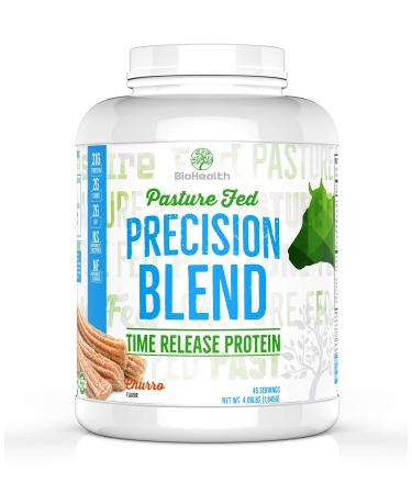 Precision Blend Churro (4 lb) | 31g Time Released Whey Protein Blend | Non-GMO | Sugar Free | 45 Servings
