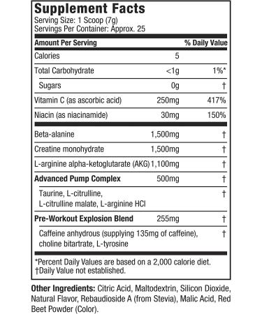 Six Star Pre-Workout Explosion - Naturally Flavored Fruit Burst - 6.22 oz (176 g) - Buy Online on GoSupps.com