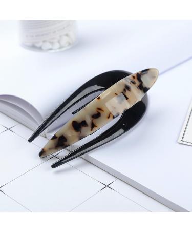Prettyou Handmade Celluloid French Design Tortoise Shell Barrette - Luxury Fashion Hair Clip for Women - Buy Online on GoSupps.com