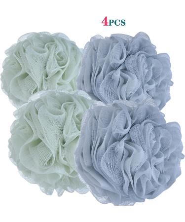 AOTENGDI 4Pcs Bath Sponge Shower Loofahs 60g Exfoliator Scrubber - High Foaming Body Wash Cleaning Accessories - Buy Online on GoSupps.com