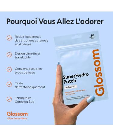 Glossom SuperHydro Patch Patch Bouton Anti-Imperfections Invisible Skincare Anti-Acn Correcteur Boutons et Acn R sultats Rapides Hydrocollo de l Acide Salicylique Pimple Patches x36 - Buy Online on GoSupps.com
