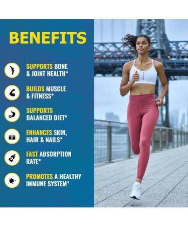 Premium Collagen Peptides Powder | Unflavored Hydrolyzed Protein Types I & III | Supports Hair, Skin, Nails & Joints | Grass Fed, Non-GMO, Gluten-Free | Paleo & Keto Friendly | Easy to Mix | 60 Servings, 1.32 Pound (Pack of 1) - Black - Buy Online on GoSupps.com