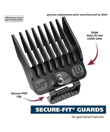 Wahl Clipper Genuine Smooth Cut Guide Comb Set - 12 Guards for Increased Cutting Performance and Convenient Storage - 3291 Black - Buy Online on GoSupps.com