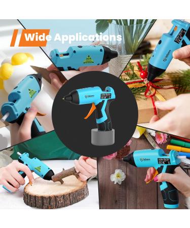 Cordless Hot Glue Gun, GoGonova 15s Fast Preheating 5Ah Built-in Battery Hot Melt Glue Gun, Smart Power-Off, Kit with 25 Pcs Premium Mini Glue Sticks and USB-C Charging Port - Buy Online on GoSupps.com