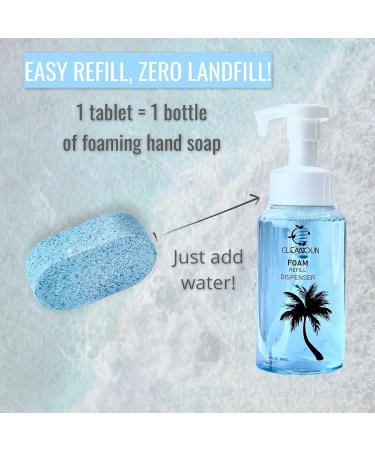CLEANOUN Foaming Hand Soap Tablet Refills - 10 Pack | 100 fl oz | Vanilla Coconut Island | Eco-Friendly & Moisturizing - Buy Online on GoSupps.com