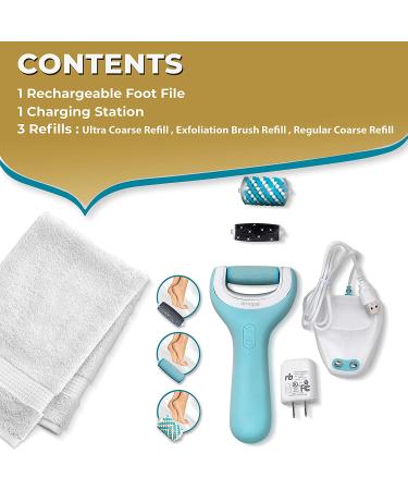 Amope Pedi Perfect Pro Wet & Dry Foot File - Rechargeable Callous Remover for Feet - Buy Online on GoSupps.com