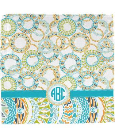 Personalized Teal Circles & Stripes Washcloth | YouCustomizeIt | Custom Gifts for Every Occasion - Buy Online on GoSupps.com