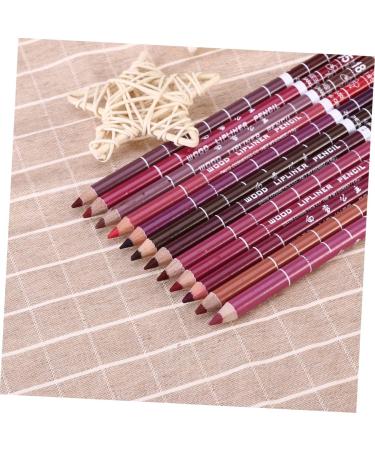  Mipcase Mipcase 12 Pieces Waterproof Eyebrow Pencil Lip Liner Eyebrow Pen Waterproof Lip Gloss Snow White - Buy Online on GoSupps.com
