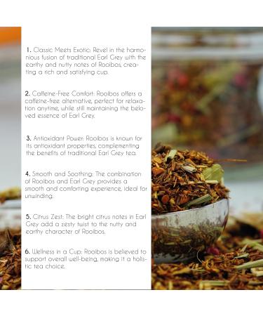 Thames Tea Tubebox - Premium Flavoured Loose Leaf Fruit & Herbal Tea for a Luxury British Tea Experience (Earl Grey Rooibos) - Buy Online on GoSupps.com