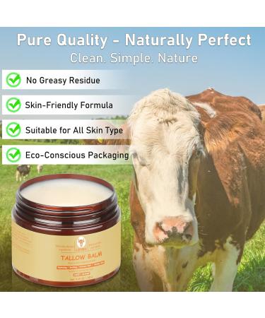 Beef Tallow for Face (5.29 Oz) | 100% Grass-Fed Beef Tallow Balm for Dry & Sensitive Skin - Organic Beef Tallow for Skin - Tallow Face Moisturizer - Deep Hydration & Soothing Relief (Sweet Orange) Sweet Orange 5.29 Ounce (P  - Buy Online on GoSupps.com