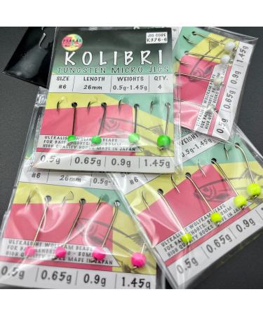 Colibri Micro Jighaken Set - 4 Pcs Ultralight Tungsten Hooks for Trout Fishing | Neon Green | International Shipping Available - Buy Online on GoSupps.com