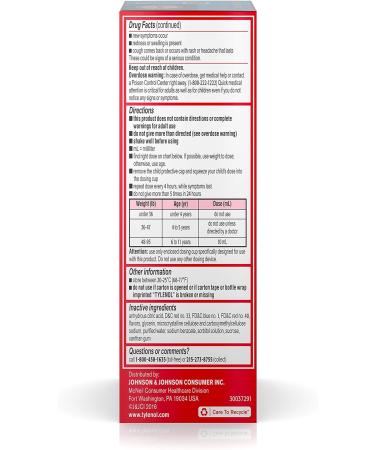 Tylenol Children's Cold + Cough + Runny Nose Grape Oral Suspension - 4 oz - Buy Online on GoSupps.com