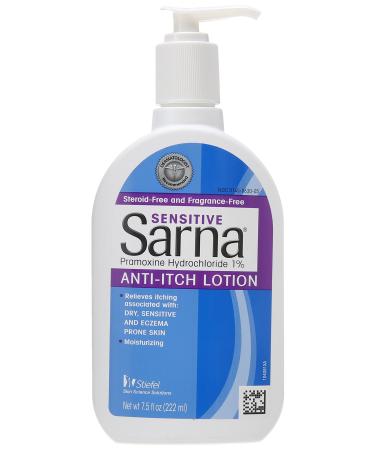 Sarna Sensitive Anti-Itch Lotion for Eczema and Sensitive Dry Skin Itch Relief 7.5 Ounce