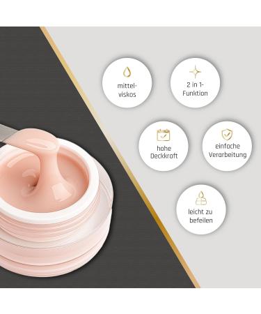  Lynis Nailshop Lynis-Nailshop.de Builder Gel for Professionals and Beginners - UV Gel for Nail Extensions - Pinchable Self-Leveling Medium Viscosity - 50 ml - Buy Online on GoSupps.com