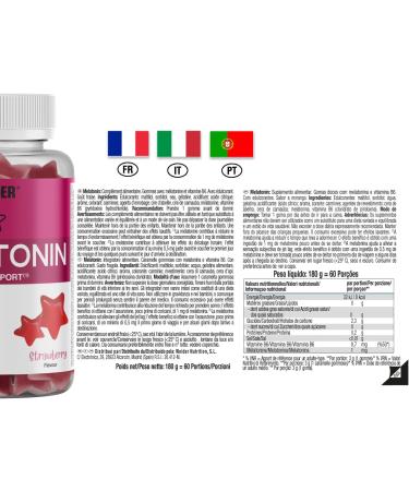 Weider Melatonin Gummies (60 Gummies). Strawberry Taste.1 mg of Melatonin per Gum. Sugar Free. Gluten Free. - Buy Online on GoSupps.com
