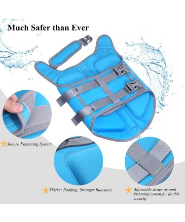 Vivaglory Dog Lifeguard Vest - Skin-Friendly Neoprene Swimming Aid for Large Dogs | Blue L (Chest 64-71cm) - Secure & Durable with D-Ring & Quick Closure - Buy Online on GoSupps.com