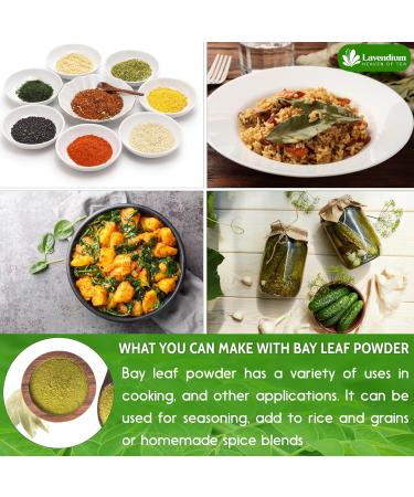Lavendium Premium 100g (3.52oz) Bay Leaf Powder Unprocessed Ground Bay Leaves Dried 100% Natural & Pure from Bay Leaves Bay Leaf Spice No Additives No Gluten Vegan. - Buy Online on GoSupps.com