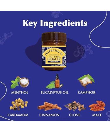 DDPremium Herbal Inhaler with Menthol & Essential Oil Natural Thai Inhaler for Enhanced Breathing Promotes Clearer Nasal Passages - Pack of 2 - Buy Online on GoSupps.com