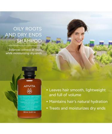 Apivita Shampoo for Oily Roots & Dry Ends - Hydrating Repairing & Volume Boosting Formula for Men & Women with Honey Aloe & Rosemary - 8.45 Fl Oz - Buy Online on GoSupps.com