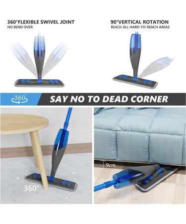 Spray Mop for Floor Cleaning with Refillable Bottle and 4 Washable Pads - Buy Online on GoSupps.com