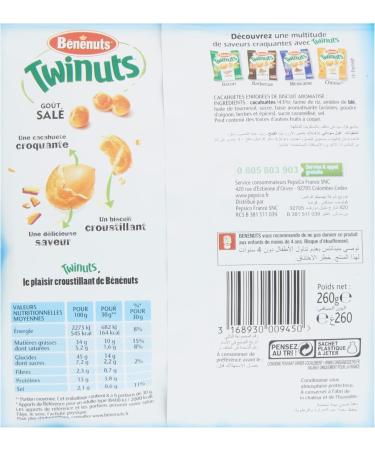 Benenuts Twinuts Crispy Coated Peanuts Salty Flavor Family Size 260g - Buy Online on GoSupps.com