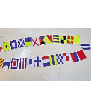 Nautical Sailboat Bunting Signal Flags Set - Marine Boat Yacht Decor - 26 Small Cotton Flags - Buy Online on GoSupps.com