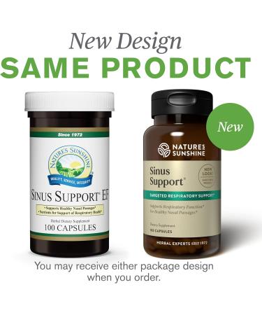 Nature's Sunshine Sinus Support EF - 100 Capsules | Natural Relief for Sinus Congestion - Buy Online on GoSupps.com